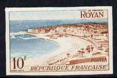 France 1954-58 View of Royan 10f from Views set of 8 IMPERF unmounted mint as SG 1207 (Yv 978), stamps on leisure, stamps on bays