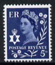 Great Britain Regionals - Northern Ireland 1968-69 Wilding 5d royal blue no wmk unmounted mint SG NI10, stamps on 