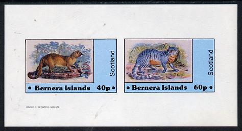 Bernera 1982 Wild Cats imperf  set of 2 values (40p & 60p) unmounted mint, stamps on animals   cats