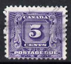 Canada 1930-32 Postage Due 5c commercially used, SG D12, stamps on 