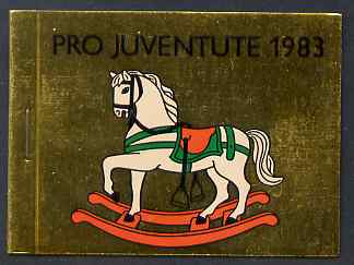 Switzerland 1983 Pro Juventute 7f80 booklet complete and very fine, SG JSB33, stamps on toys, stamps on horses