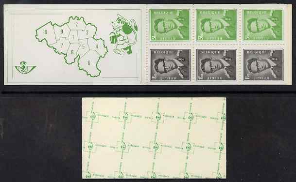 Belgium 1970 King Baudouin 20f booklet complete and fine SG SB39, stamps on royalty