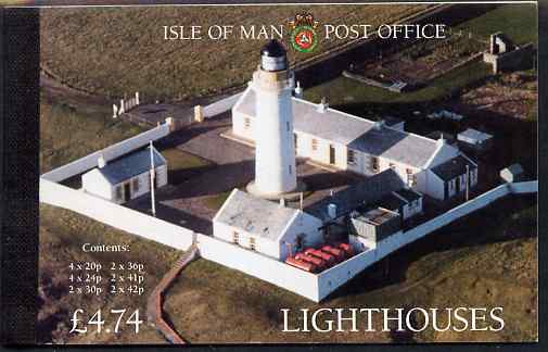 Isle of Man 1996 Lighthouses Â£4.74 booklet complete and fine, SG SB41, stamps on lighthouses