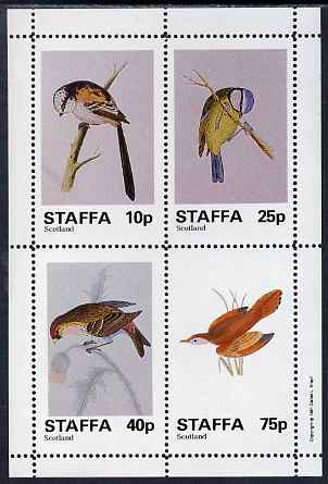 Staffa 1981 Birds #81 perf sheetlet containing set of 4 values unmounted mint, stamps on birds