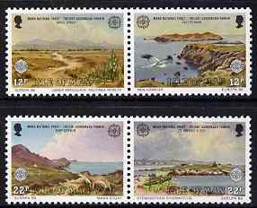 Isle of Man 1986 Europa - Nature and Environment Protection set of 4 unmounted mint, SG 317-20, stamps on flowers, stamps on orchids, stamps on birds, stamps on animals, stamps on insects, stamps on europa
