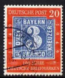 Germany - West 1949 Stamp Centenary 20pf fine cds used SG 1036, stamps on stamp centenary, stamps on stamp on stamp, stamps on stampon, stamps on 