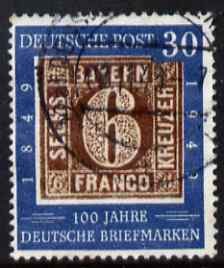 Germany - West 1949 Stamp Centenary 30pf fine cds used SG 1037, stamps on stamp centenary, stamps on stamp on stamp, stamps on stampon, stamps on 