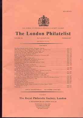 Literature - London Philatelist Vol 104 Number 1227 dated July-Aug 1995 - with articles relating to France, Alderney & New Guinea, stamps on , stamps on  stamps on literature - london philatelist vol 104 number 1227 dated july-aug 1995 - with articles relating to france, stamps on  stamps on  alderney & new guinea