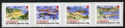 Jersey 2006 Island Views self-adhesive set of 4 NVI stamps unmounted mint, SG 1275-78, stamps on maps, stamps on tourism, stamps on self-adhesive