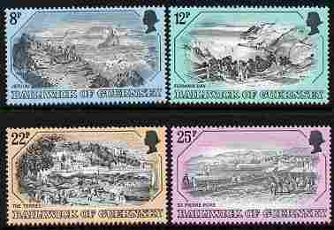 Guernsey 1982 Old Guernsey Prints (2nd series) set of 4 unmounted mint, SG 249-52, stamps on arts