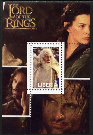 Liberia 2003 Lord of the Rings #6 perf s/sheet unmounted mint, stamps on films, stamps on movies, stamps on literature, stamps on fantasy, stamps on entertainments, stamps on 