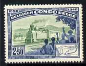 Belgian Congo 1948 Anniversary of Matadi-Leopoldville Railway 2f50 unmounted mint, SG 292, stamps on railways