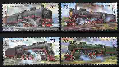 Ukraine 2006 Locomotives perf set of 4 unmounted mint SG 678-81, stamps on railways