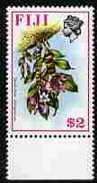 Fiji 1971-72 Birds & Flowers $2 (Dendrobium platygastrium) unmounted mint, SG 450, stamps on birds, stamps on flowers