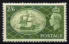 Great Britain 1951 KG6 Festival High Value 2s6d HMS Victory unmounted mint, SG 509, stamps on , stamps on  kg6 , stamps on ships, stamps on victory