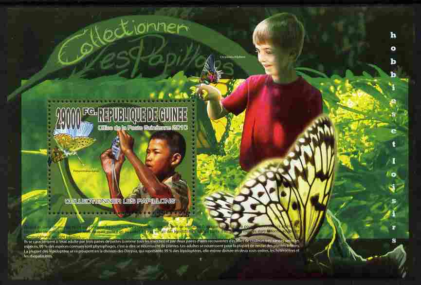 Guinea - Conakry 2010 The Passion of Butterflies perf m/sheet unmounted mint , stamps on butterflies, stamps on cameras, stamps on photography
