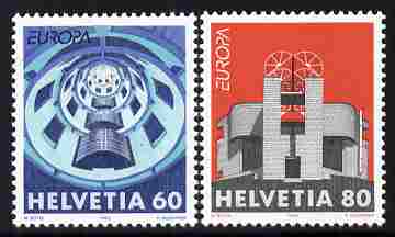 Switzerland 1993 Europa - Contemporary Atchitecture perf set of 2 unmounted mint SG 1266-67, stamps on europa, stamps on architecture
