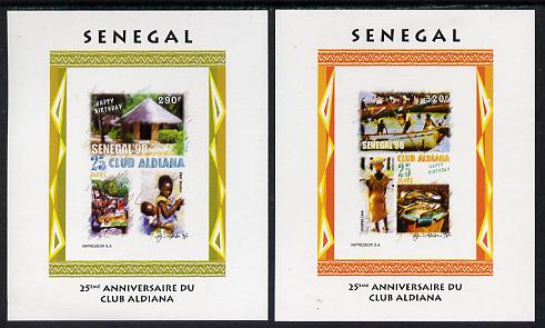 Senegal 1998 25th Anniv of Aldiana Club set of 2  imperforate m/sheets unmounted mint, stamps on tourism, stamps on fish, stamps on 