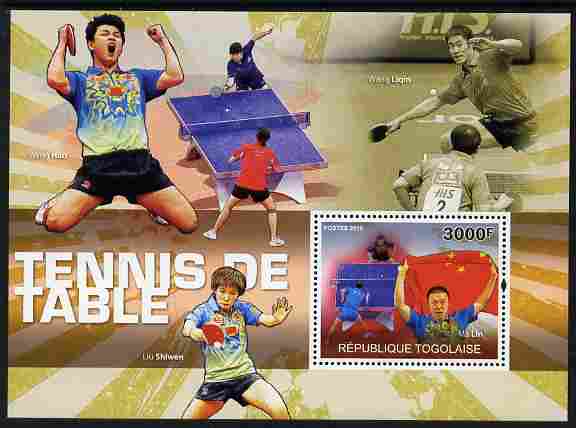 Togo 2010 Table Tennis perf m/sheet unmounted mint, stamps on sport, stamps on table tennis