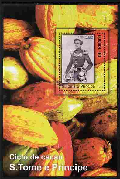 St Thomas & Prince Islands 2010 Cycle of Cocoa #1 perf m/sheet unmounted mint , stamps on food, stamps on cocoa