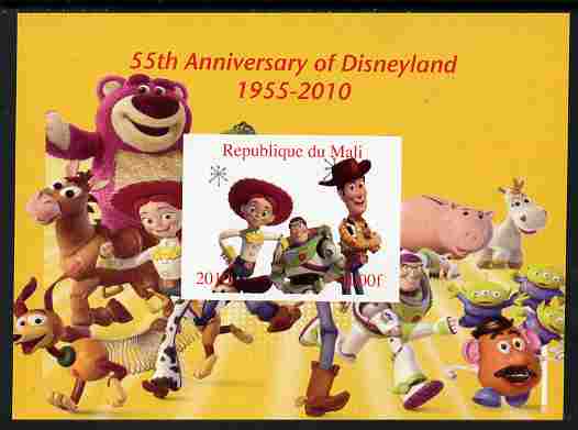 Mali 2010 55th Anniversary of Disneyland - Toy Story #5 imperf s/sheet unmounted mint. Note this item is privately produced and is offered purely on its thematic appeal, stamps on disney, stamps on toys, stamps on films, stamps on cinema, stamps on movies