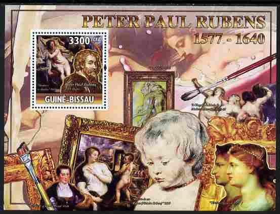 Guinea - Bissau 2010 Death Anniversary of Rubens perf s/sheet unmounted mint, Michel BL 883, stamps on personalities, stamps on arts, stamps on rubens, stamps on nudes