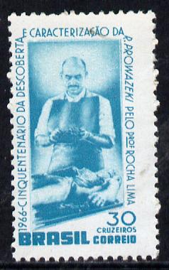Brazil 1966 Prof Limas Discovery of Cause of Typhus Fever unmounted mint SG 1138, stamps on medical