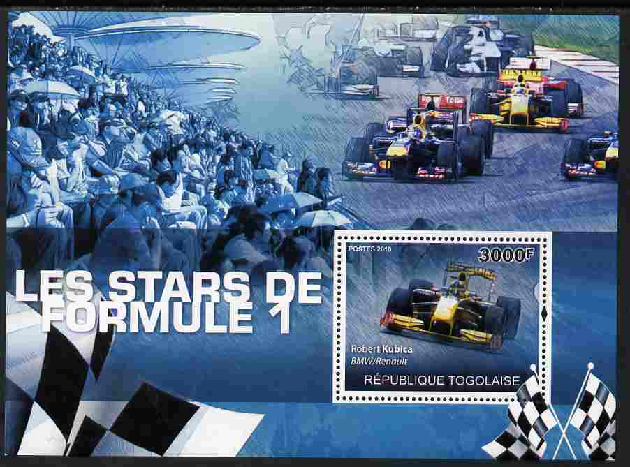 Togo 2010 Formula 1 Stars perf s/sheet unmounted mint Yvert 421, stamps on sport, stamps on  f1 , stamps on formula 1, stamps on cars