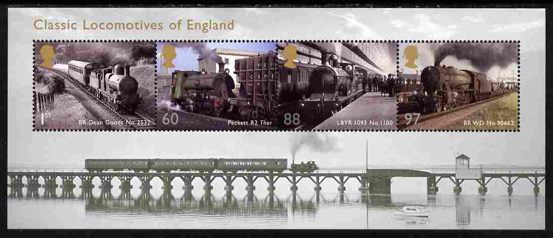 Great Britain 2011 Classic Locomotives 1st series perf m/sheet unmounted mint SG MS 3144, stamps on , stamps on  stamps on railways, stamps on  stamps on bridges
