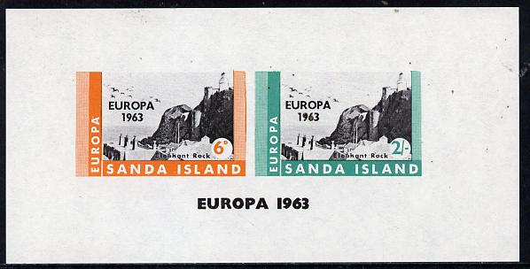 Sanda Island 1963 Europa imperf m/sheet showing Lighthouses unmounted mint, stamps on europa, stamps on lighthouses