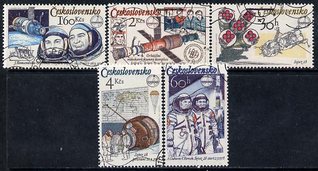 Czechoslovakia 1979 Soviet-Czech Space Flight set of 5 cto used, SG 2449-53, Mi 2488-92*, stamps on , stamps on  stamps on space