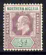 Northern Nigeria 1902 KE7 Crown CA 1/2d dull purple & green mounted mint SG 10, stamps on , stamps on  ke7 , stamps on 