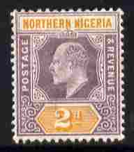 Northern Nigeria 1902 KE7 Crown CA 2d dull purple & yellow mounted mint SG 12, stamps on , stamps on  stamps on , stamps on  stamps on  ke7 , stamps on  stamps on 