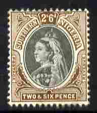 Southern Nigeria 1901-02 QV 2s6d black & brown mounted mint SG 7, stamps on , stamps on  qv , stamps on 