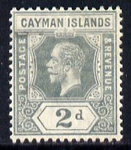 Cayman Islands 1912-20 KG5 MCA 2d grey mounted mint SG 43, stamps on , stamps on  kg5 , stamps on 