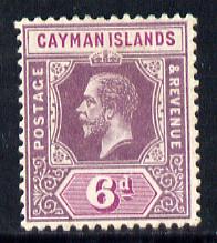 Cayman Islands 1912-20 KG5 MCA 6d dull & bright purple mounted mint SG 47, stamps on , stamps on  kg5 , stamps on 