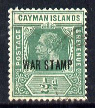 Cayman Islands 1919-20 War Tax 1/2d green mounted mint SG 57, stamps on , stamps on  kg5 , stamps on 