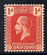 Cayman Islands 1921-26 KG5 Script CA 1d carmine-red mounted mint SG 71, stamps on , stamps on  kg5 , stamps on 