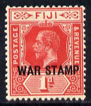 Fiji 1915-19 War Tax 1d red mounted mint SG 139a, stamps on , stamps on  kg5 , stamps on 