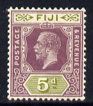 Fiji 1912-23 KG5 Script CA 5d dull purple & sage-green mounted mint SG 236, stamps on , stamps on  kg5 , stamps on 