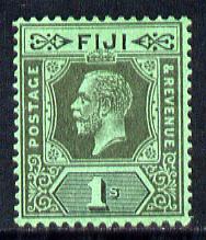 Fiji 1912-23 KG5 Script CA 1s black on emerald mounted mint SG 238, stamps on , stamps on  kg5 , stamps on 