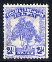 Gilbert & Ellice Islands 1911 Pandanus Pine 2.5d blue mounted mint SG 11, stamps on , stamps on  ke7 , stamps on trees