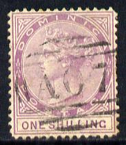 Dominica 1877-79 QV Crown CC P14 1s magenta light A07 cancel SG 9, stamps on , stamps on  qv , stamps on 