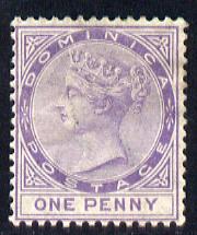 Dominica 1883-86 QV Crown CA 1d lilac unused without gum SG 14, stamps on , stamps on  qv , stamps on 