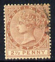 Dominica 1883-86 QV Crown CA 2.5d red-brown fine used SG 15, stamps on , stamps on  qv , stamps on 