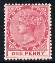 Dominica 1886-90 QV Crown CA 1d carmine mounted mint SG 22a, stamps on , stamps on  qv , stamps on 