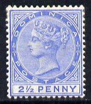 Dominica 1886-90 QV Crown CA 2.5d ultramarine mounted mint SG 23, stamps on , stamps on  qv , stamps on 