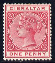 Gibraltar 1886-98 Sterling Currency 1d red mounted mint SG 9/40, stamps on , stamps on  qv , stamps on 