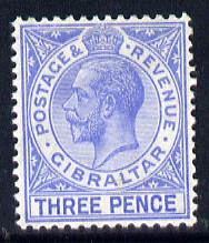 Gibraltar 1930 KG5 Script CA 3d blue (Three Pence) mounted mint SG 109, stamps on , stamps on  kg5 , stamps on 