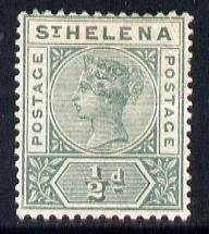 St Helena 1890-97 QV Key Plate 1/2d green mounted mint SG46, stamps on , stamps on  qv , stamps on 